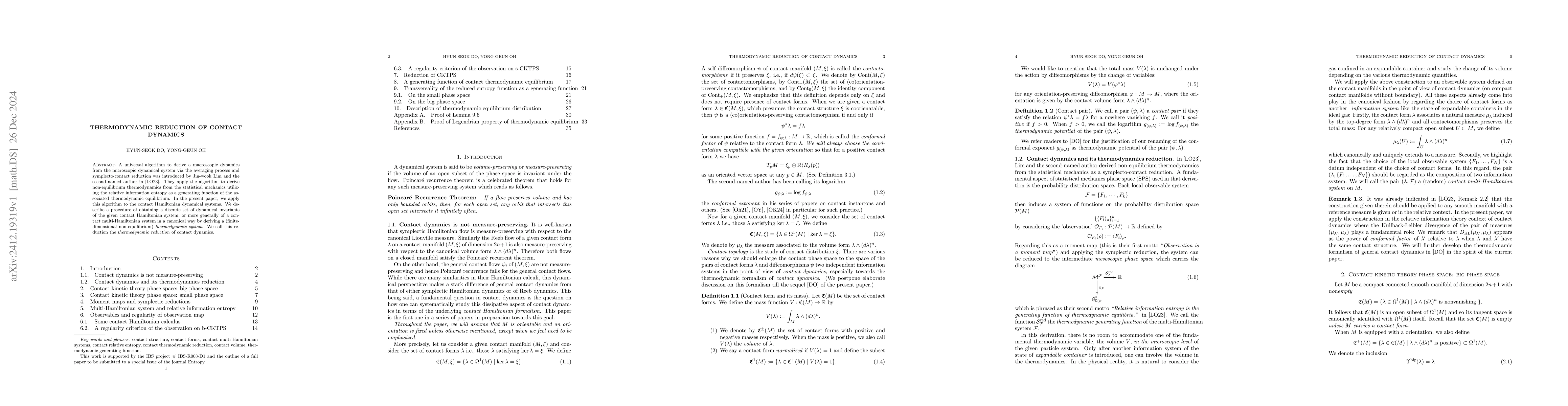 Thumbnail for Thermodynamic reduction of contact dynamics