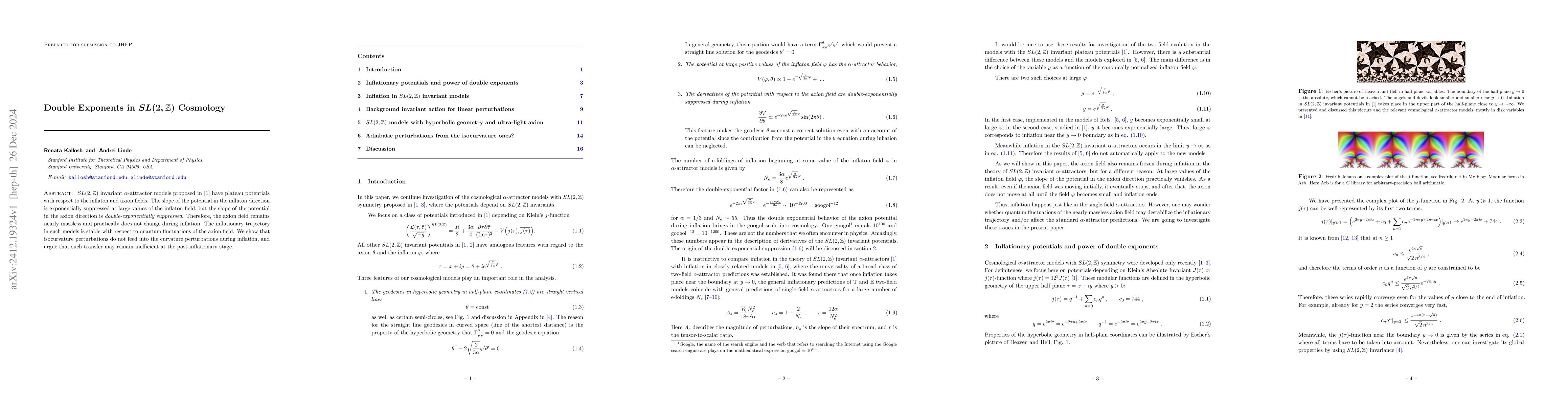 Thumbnail for Double Exponents in $SL(2,\mathbb{Z})$ Cosmology