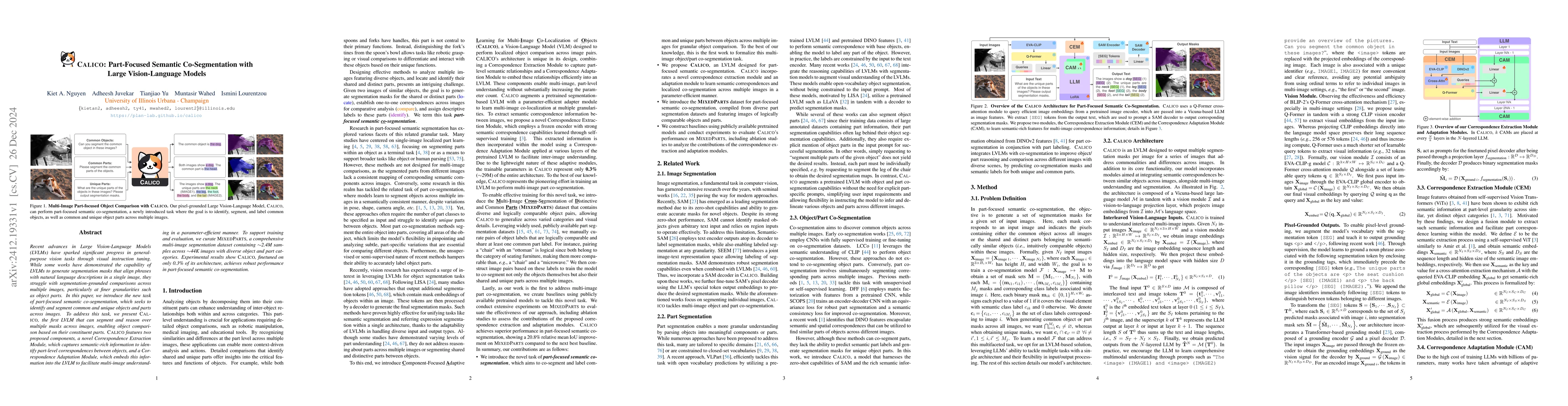 Thumbnail for CALICO: Part-Focused Semantic Co-Segmentation with Large Vision-Language
  Models