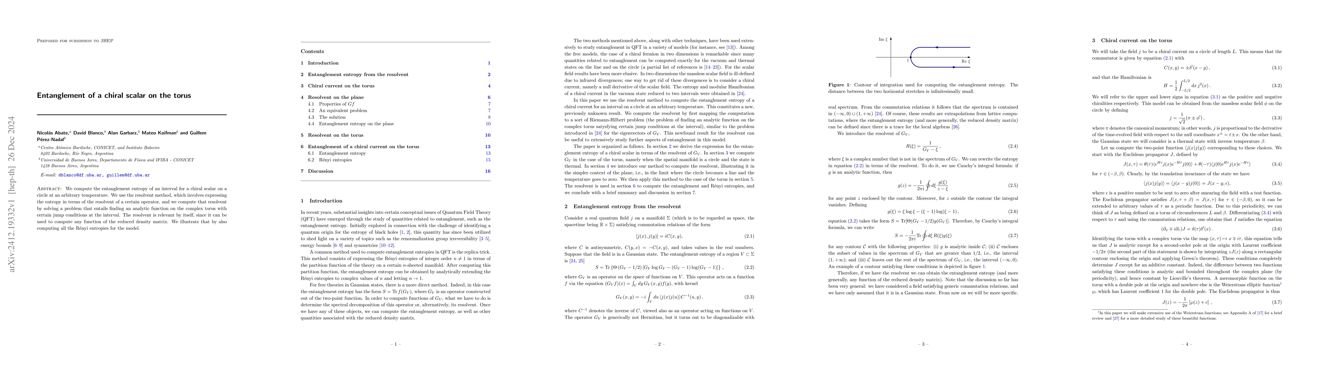 Thumbnail for Entanglement of a chiral scalar on the torus