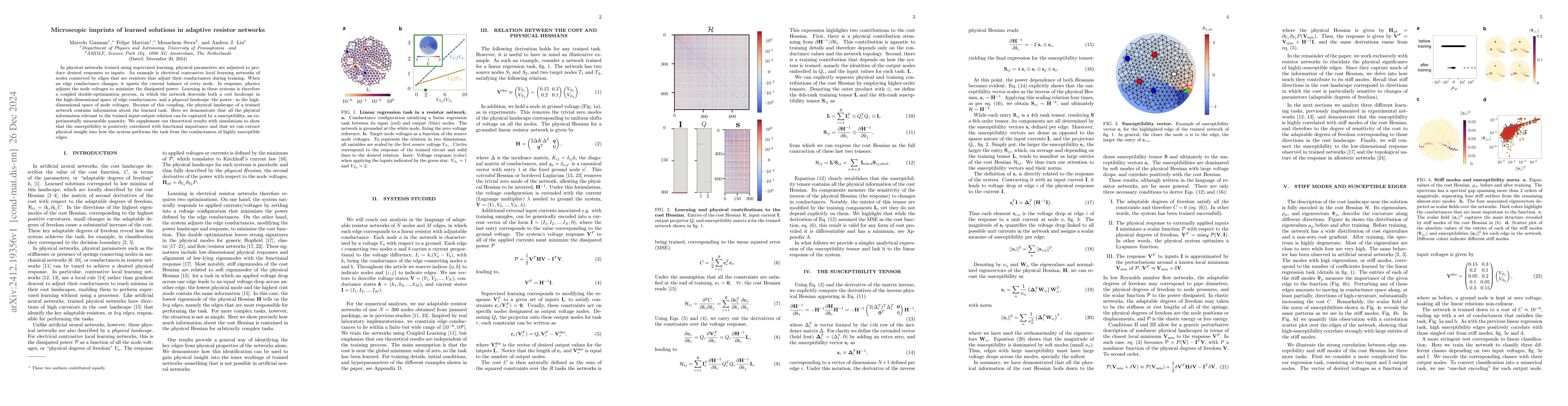Thumbnail for Microscopic imprints of learned solutions in adaptive resistor networks