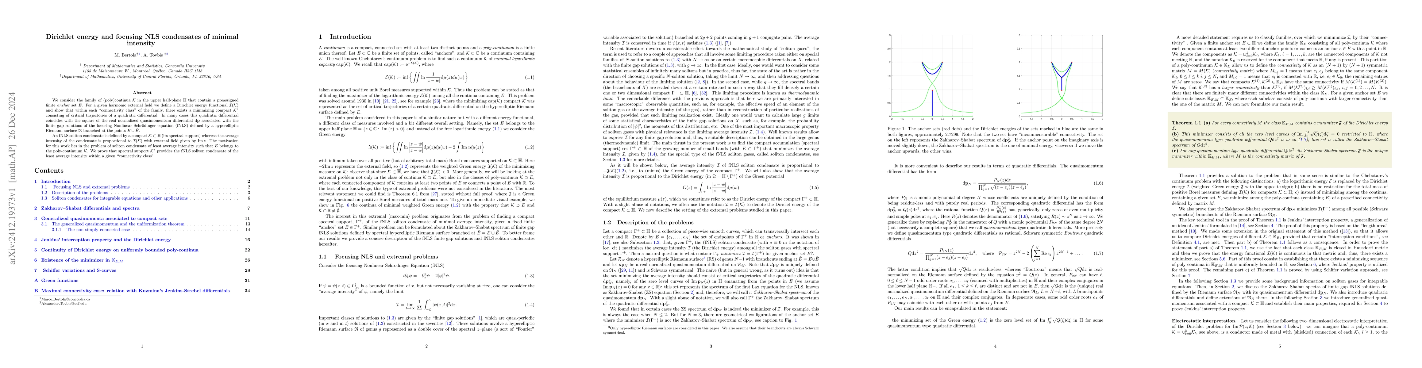 Thumbnail for Dirichlet energy and focusing NLS condensates of minimal intensity