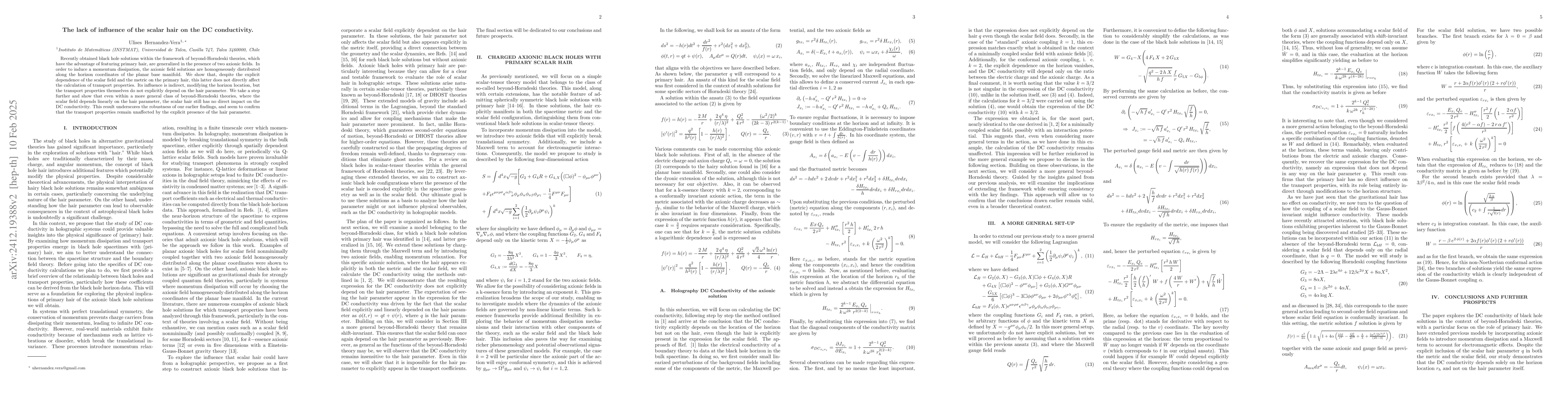 Thumbnail for The lack of influence of the scalar hair on the DC conductivity