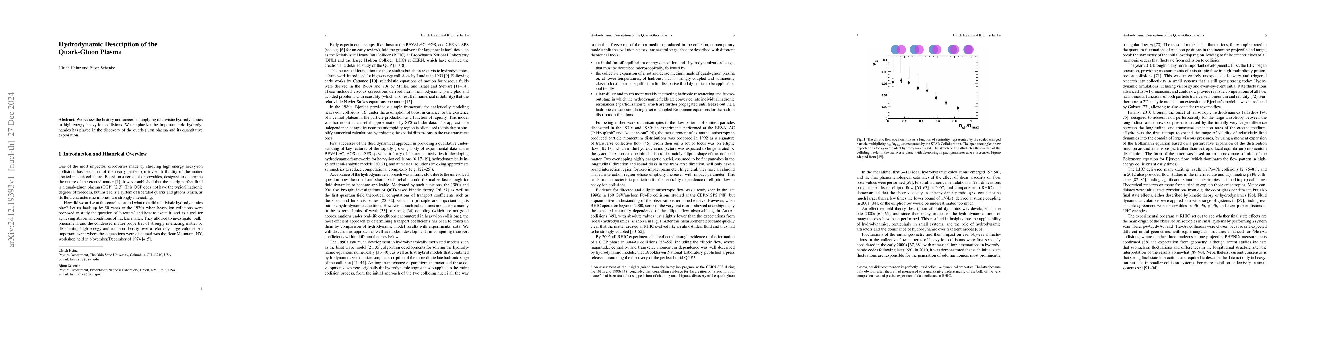 Thumbnail for Hydrodynamic Description of the Quark-Gluon Plasma