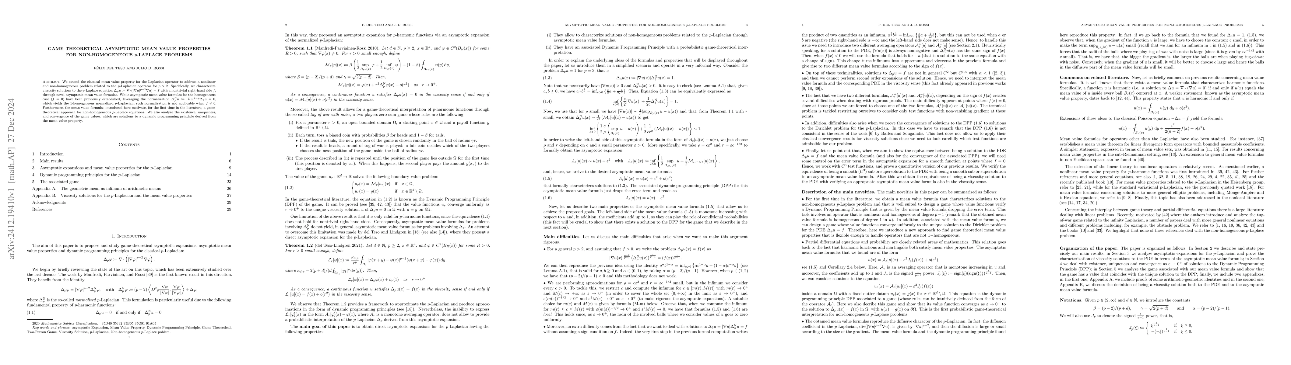Thumbnail for Game theoretical asymptotic mean value properties for non-homogeneous
  $p$-Laplace problems