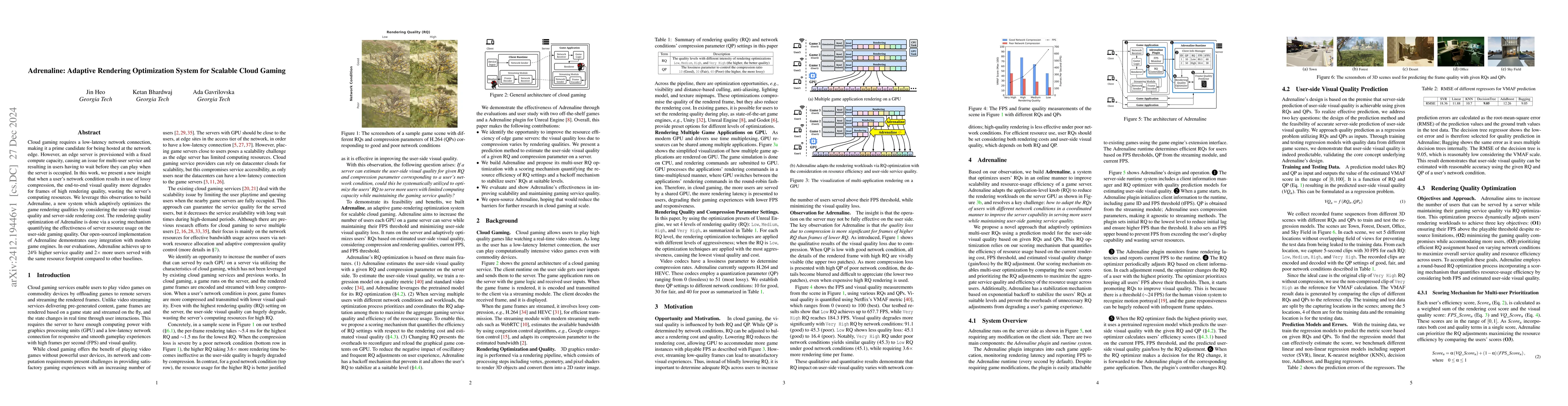 Thumbnail for Adrenaline: Adaptive Rendering Optimization System for Scalable Cloud
  Gaming