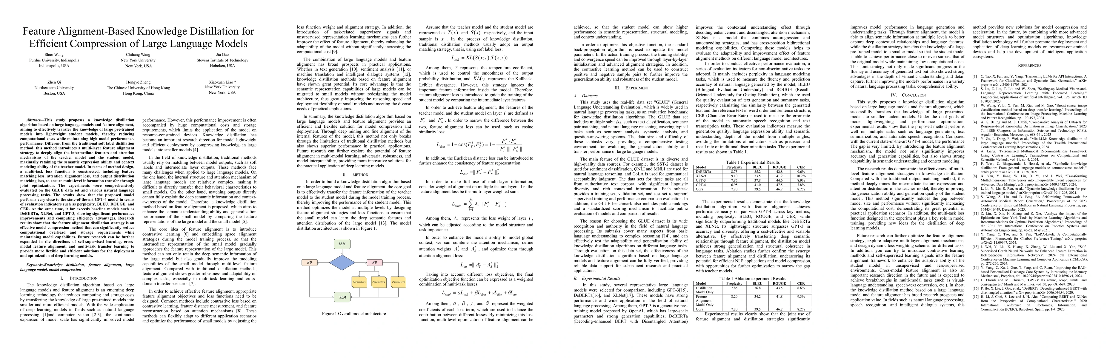 Thumbnail for Feature Alignment-Based Knowledge Distillation for Efficient Compression
  of Large Language Models