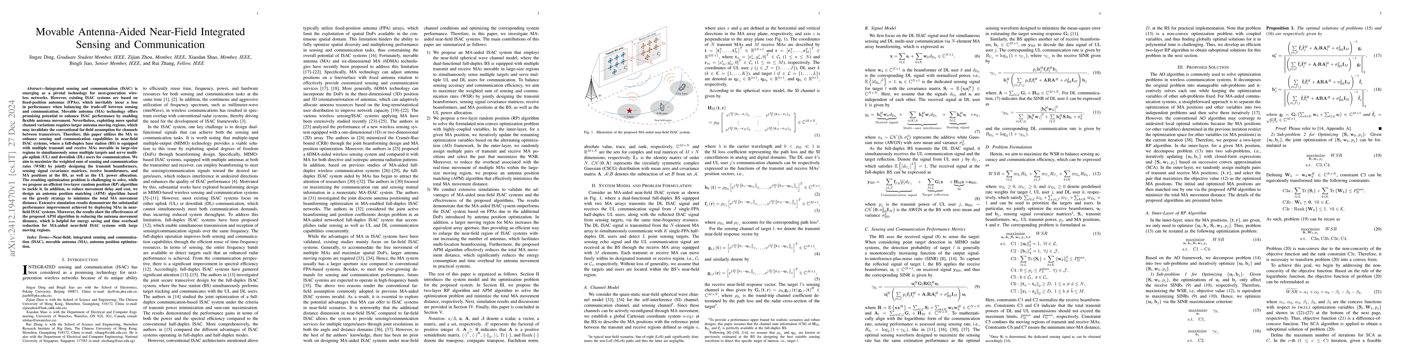 Thumbnail for Movable Antenna-Aided Near-Field Integrated Sensing and Communication