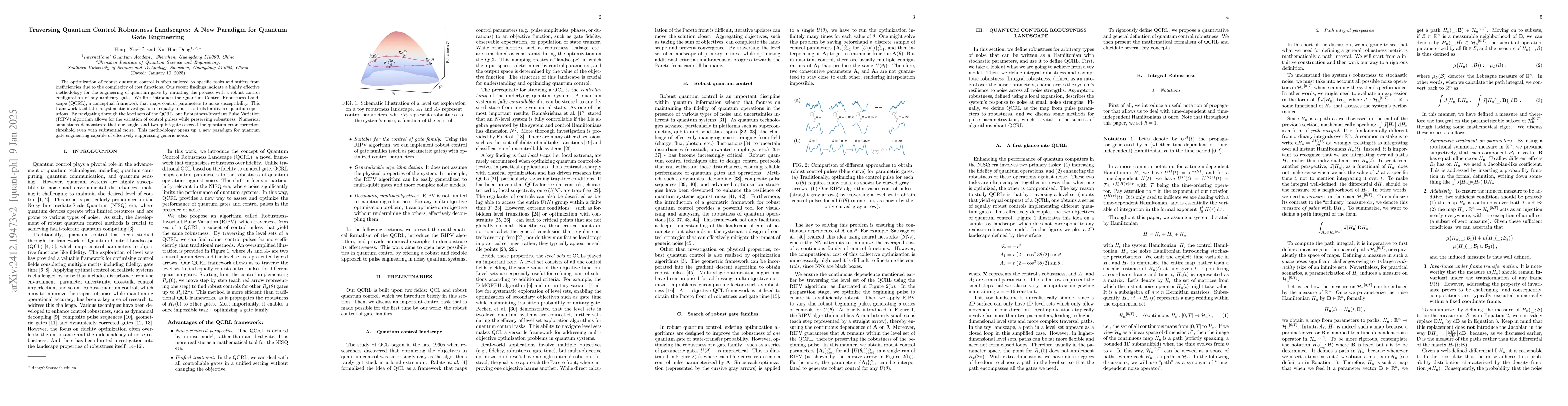 Thumbnail for Traversing Quantum Control Robustness Landscapes: A New Paradigm for
  Quantum Gate Engineering