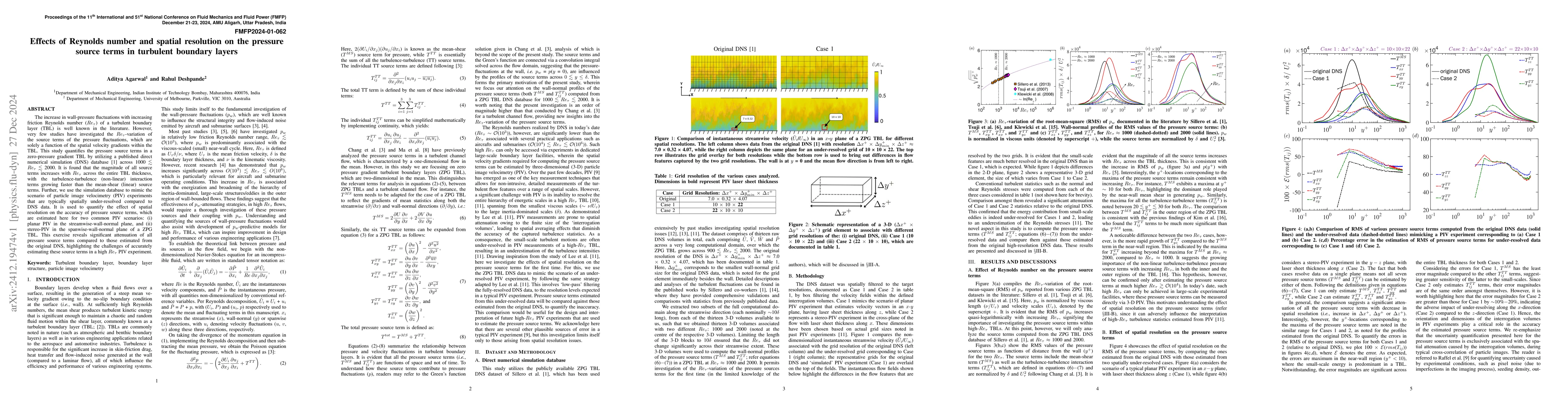 Thumbnail for Effects of Reynolds number and spatial resolution on the pressure source
  terms in turbulent boundary layers