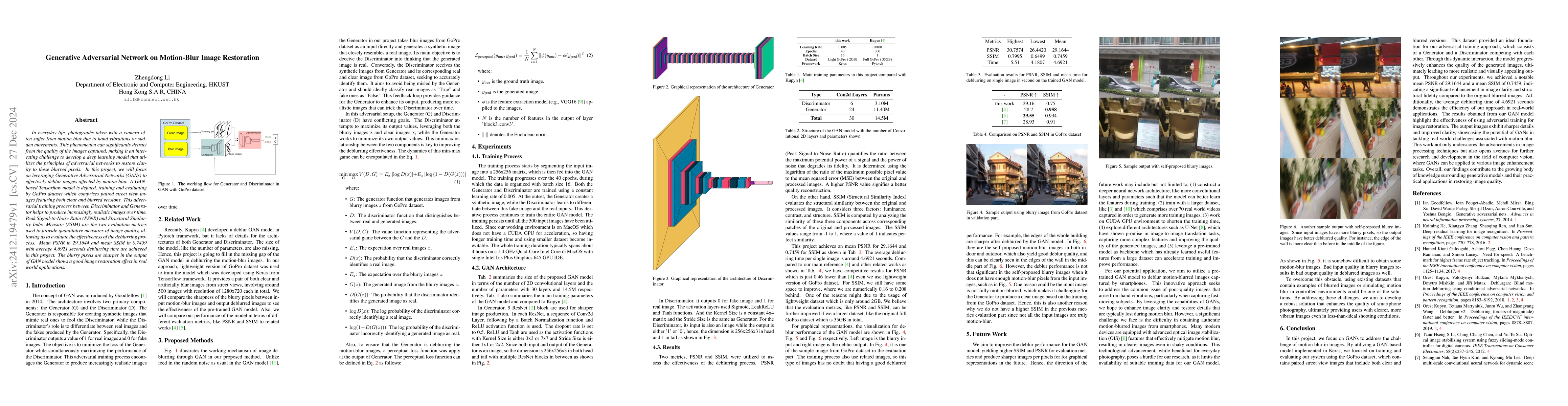 Thumbnail for Generative Adversarial Network on Motion-Blur Image Restoration
