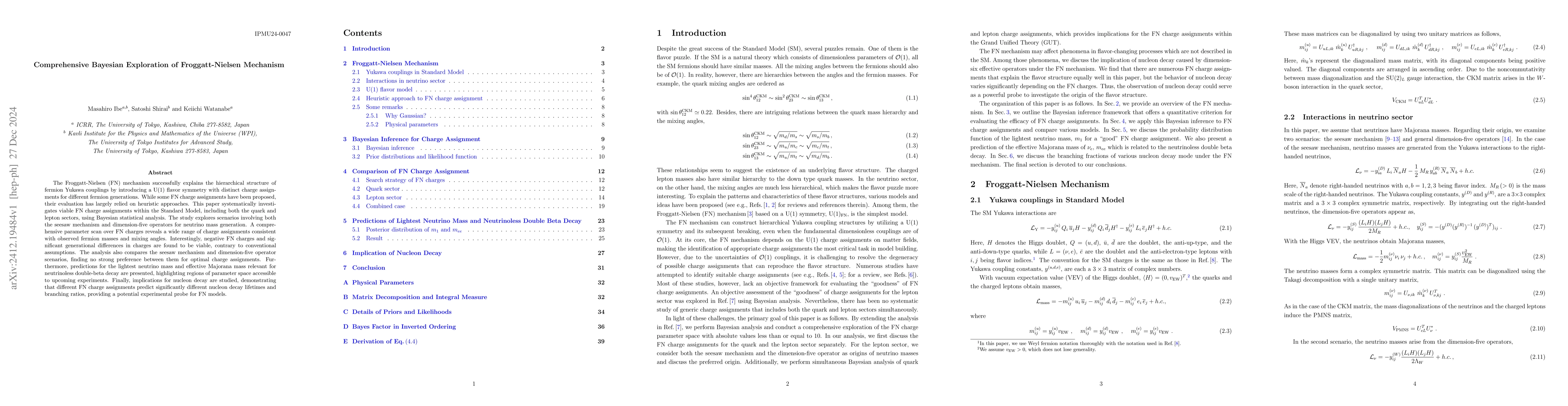 Thumbnail for Comprehensive Bayesian Exploration of Froggatt-Nielsen Mechanism
