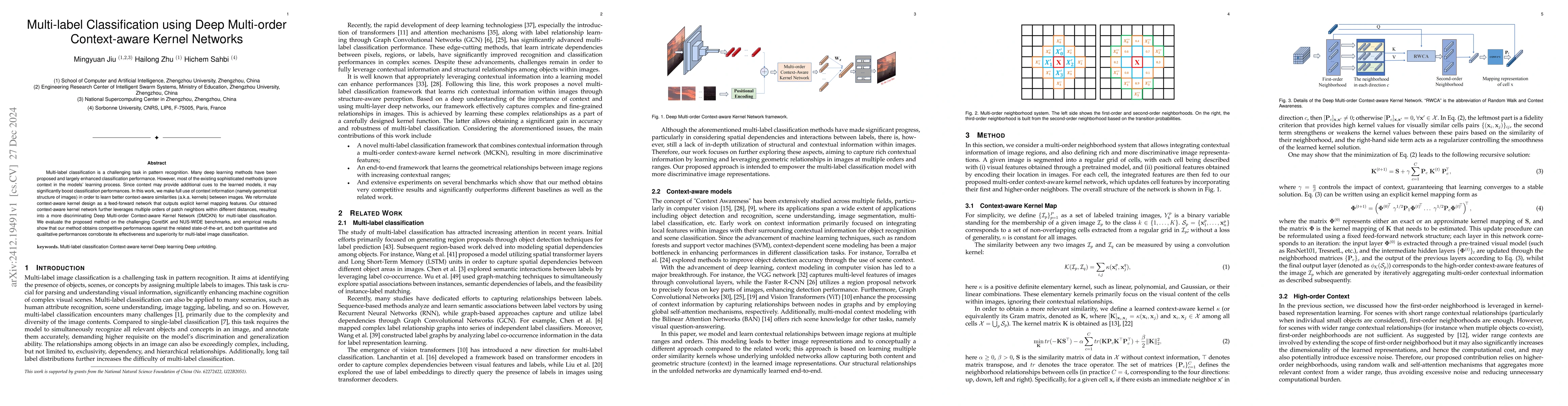 Thumbnail for Multi-label Classification using Deep Multi-order Context-aware Kernel
  Networks
