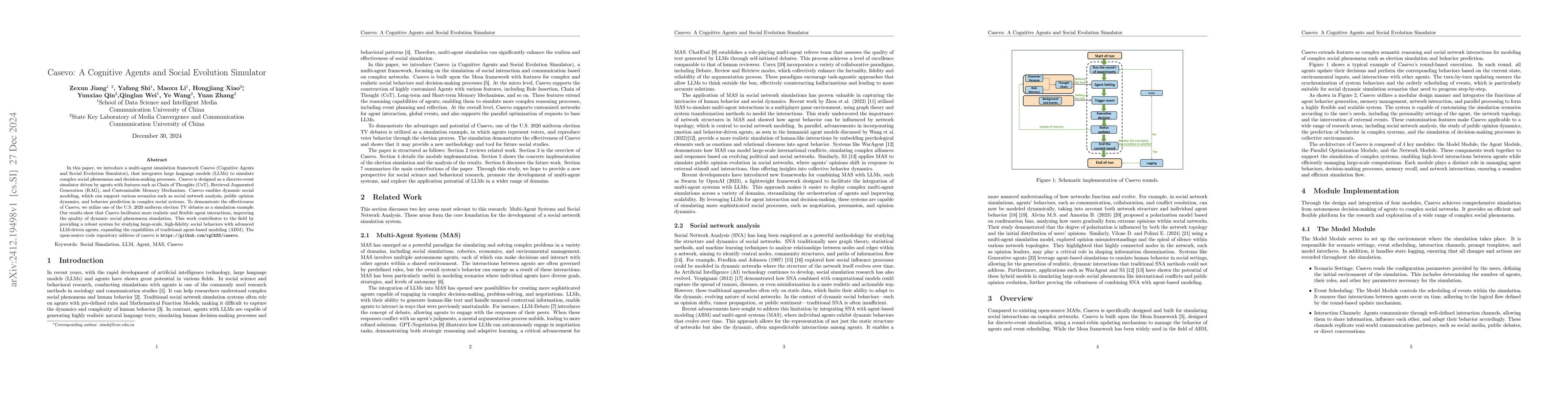 Thumbnail for Casevo: A Cognitive Agents and Social Evolution Simulator