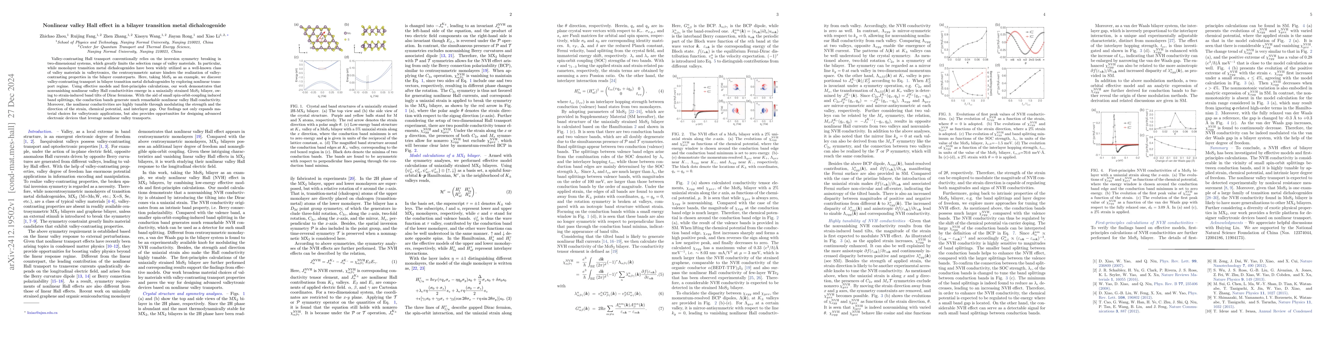 Thumbnail for Nonlinear valley Hall effect in a bilayer transition metal
  dichalcogenide