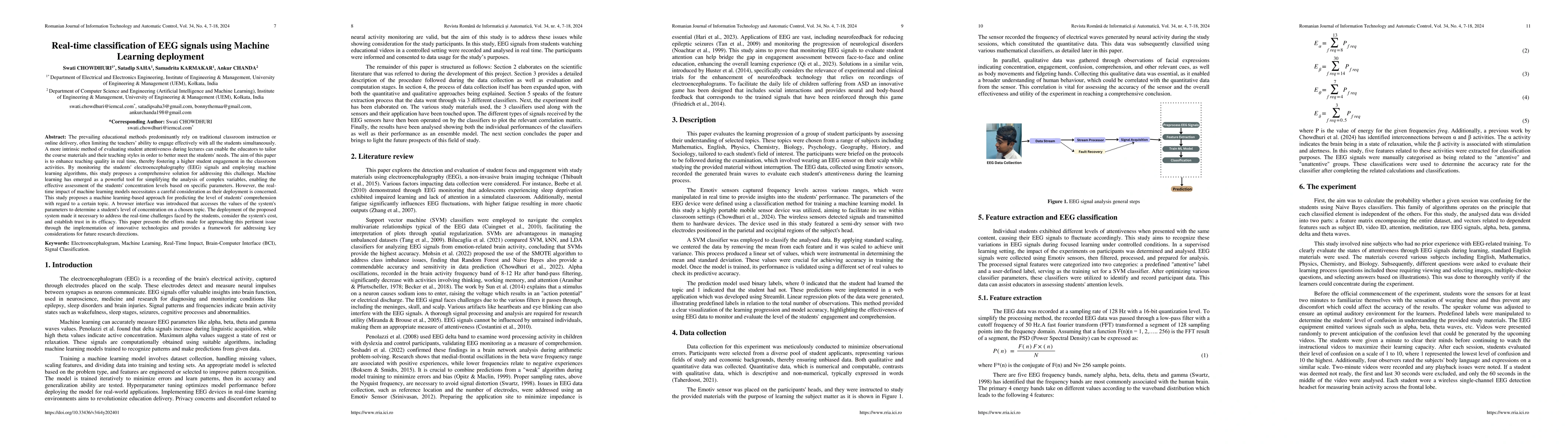 Thumbnail for Real-time classification of EEG signals using Machine Learning
  deployment