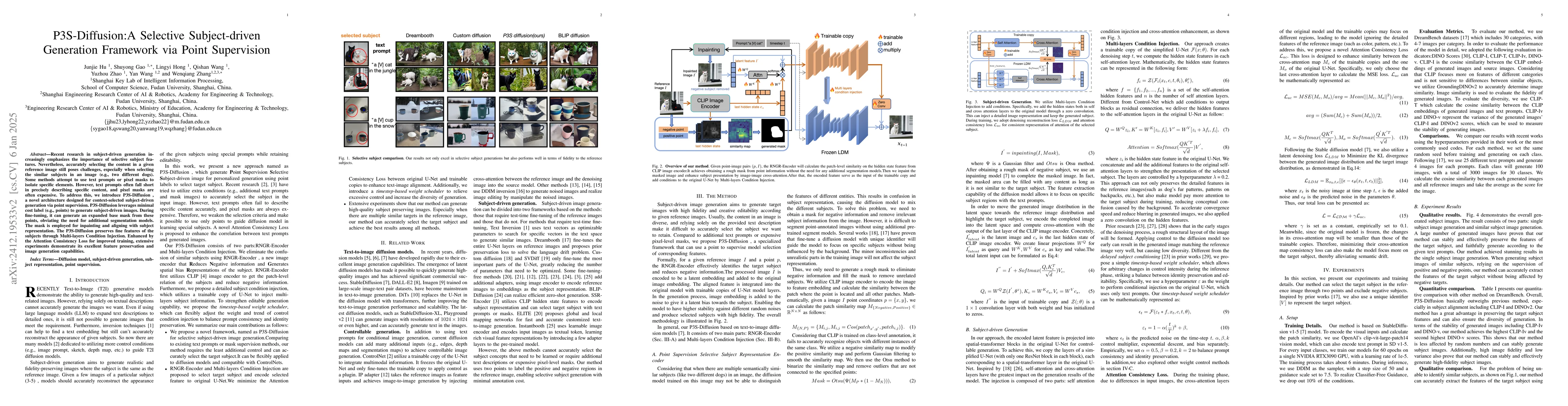 Thumbnail for P3S-Diffusion:A Selective Subject-driven Generation Framework via Point
  Supervision