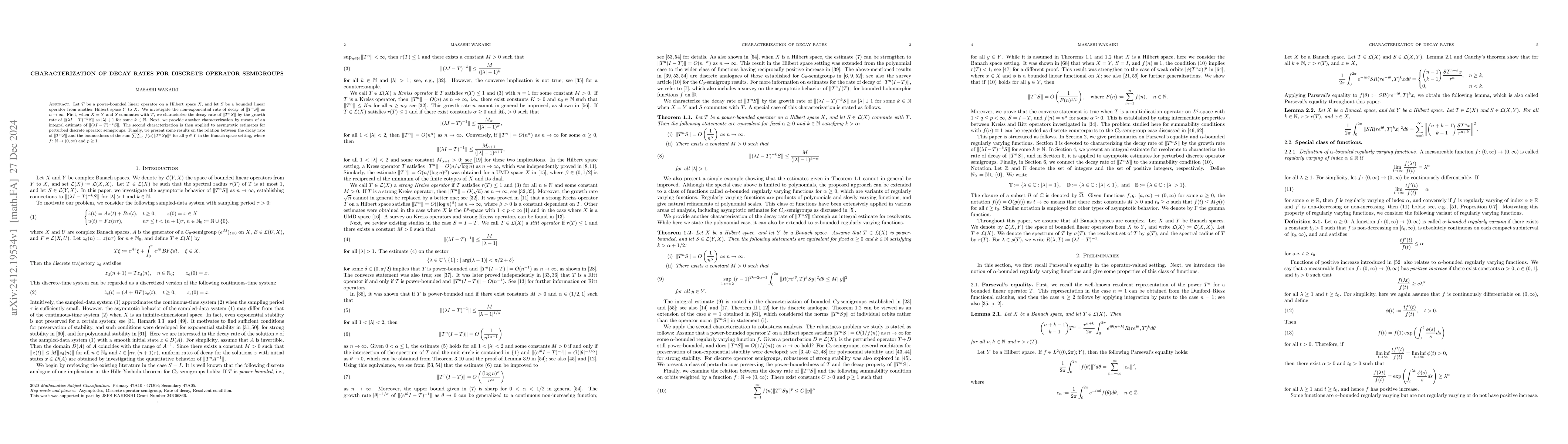 Thumbnail for Characterization of decay rates for discrete operator semigroups