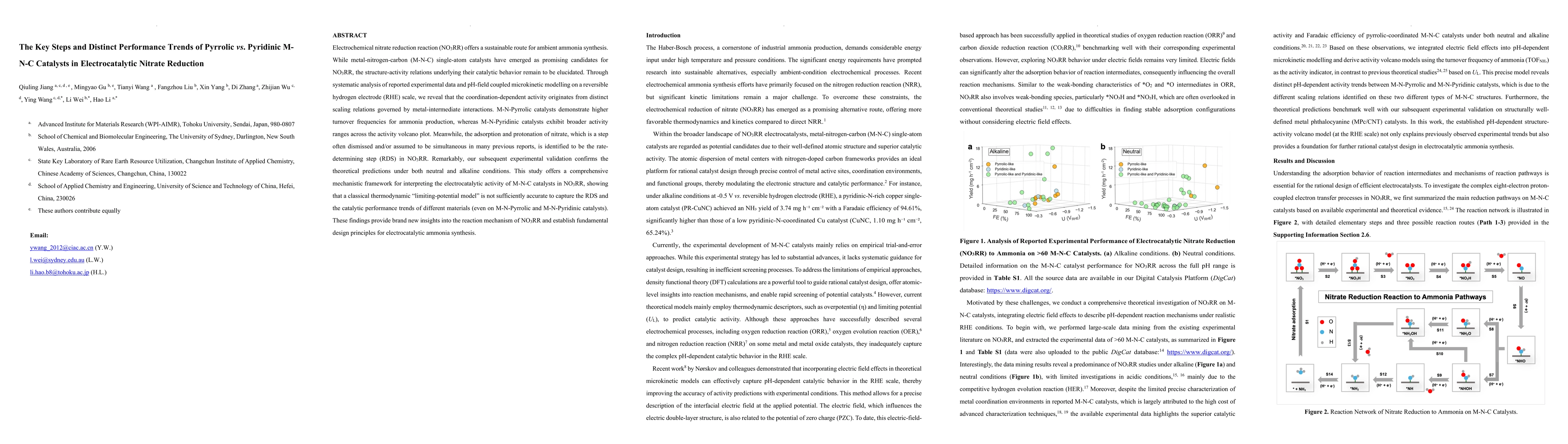 Thumbnail for The Key Steps and Distinct Performance Trends of Pyrrolic vs. Pyridinic
  M-N-C Catalysts in Electrocatalytic Nitrate Reduction
