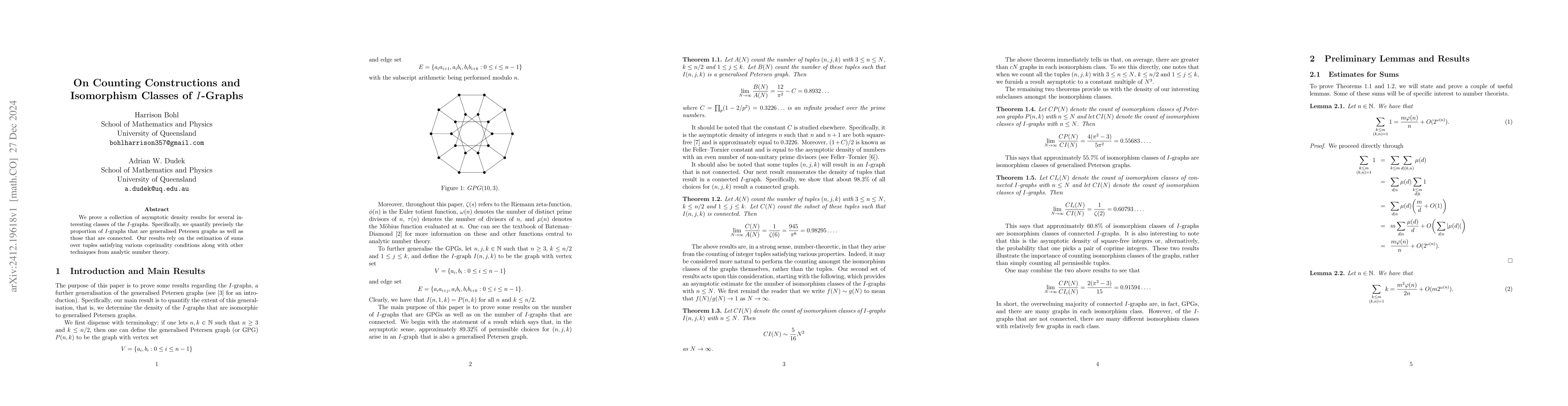 Thumbnail for On Counting Constructions and Isomorphism Classes of $I$-Graphs