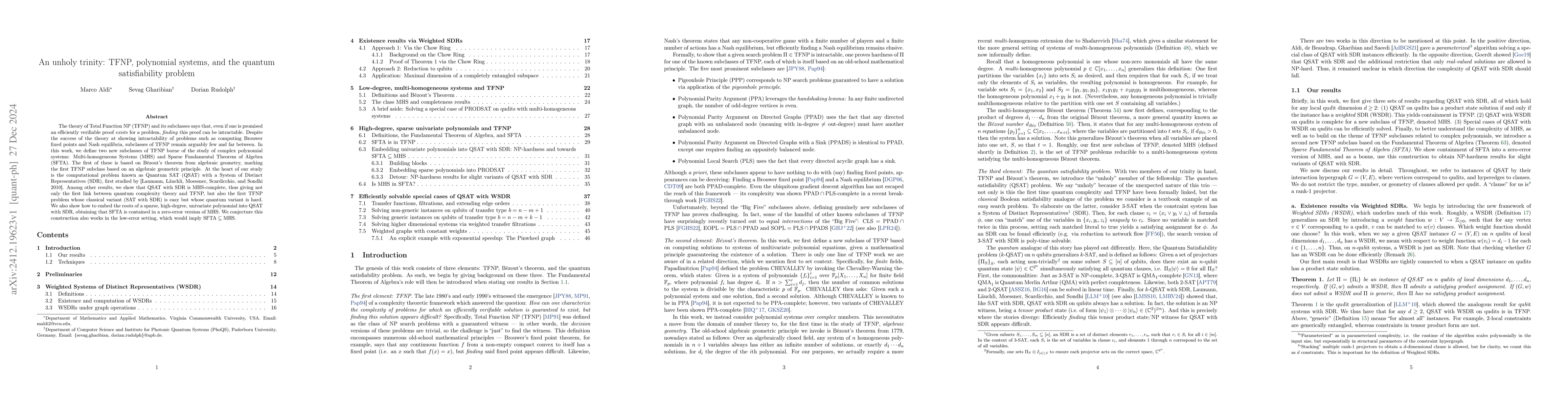 Thumbnail for An unholy trinity: TFNP, polynomial systems, and the quantum
  satisfiability problem