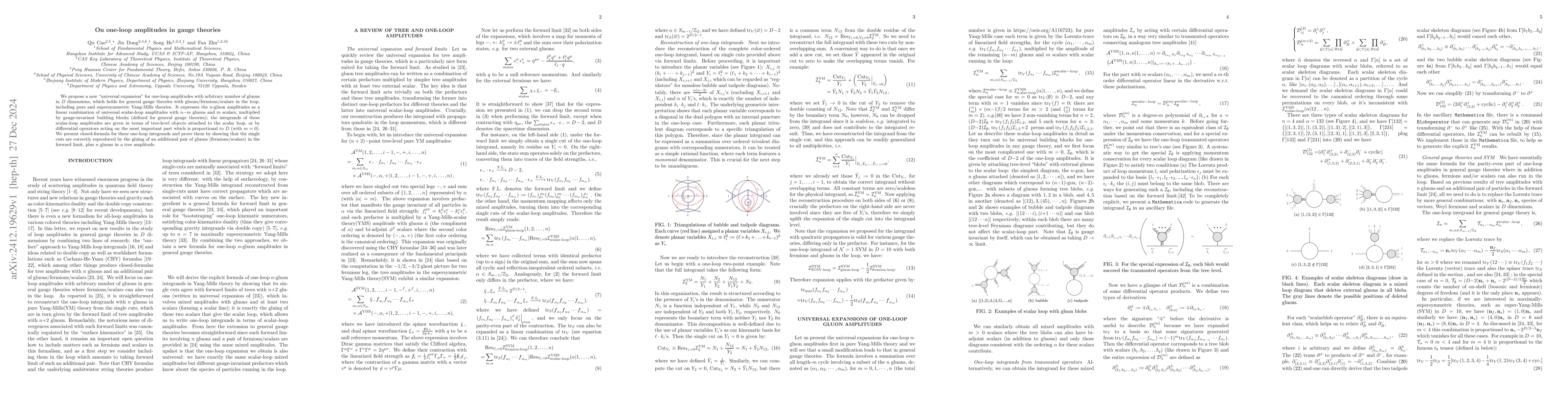 Thumbnail for On one-loop amplitudes in gauge theories