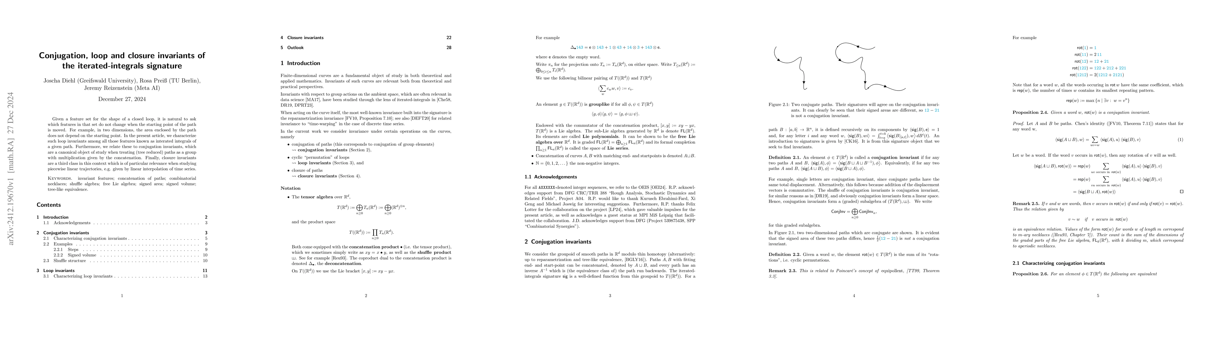 Thumbnail for Conjugation, loop and closure invariants of the iterated-integrals
  signature