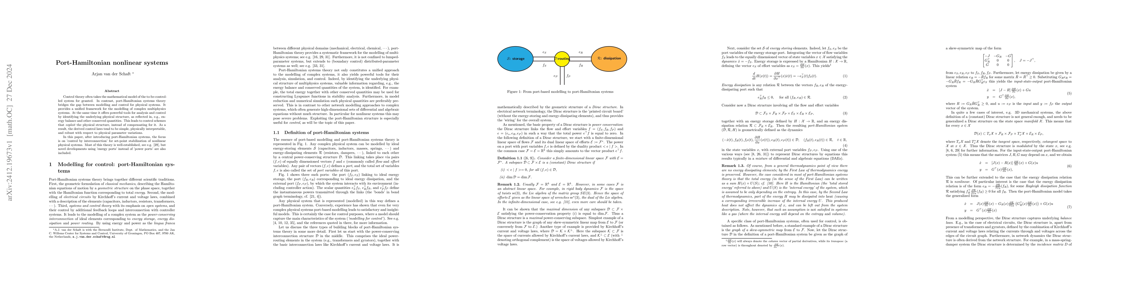 Thumbnail for Port-Hamiltonian nonlinear systems