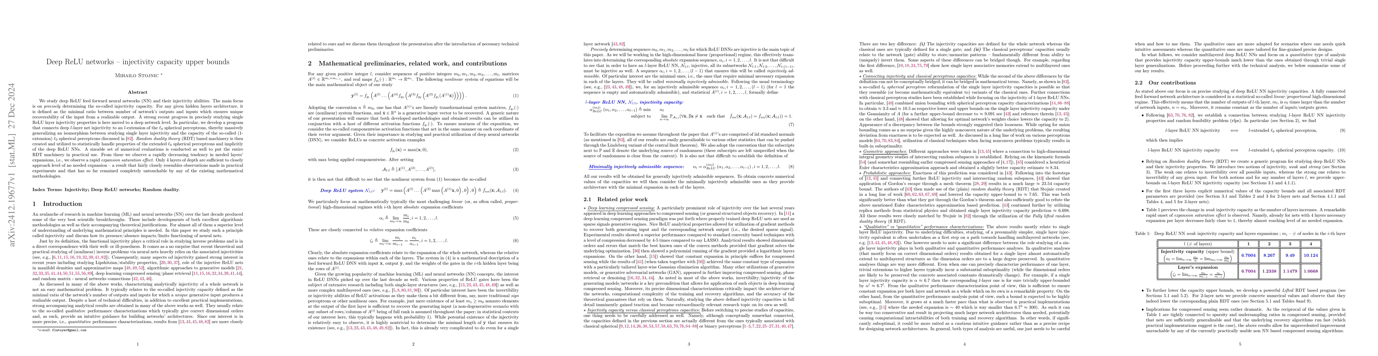 Thumbnail for Deep ReLU networks -- injectivity capacity upper bounds