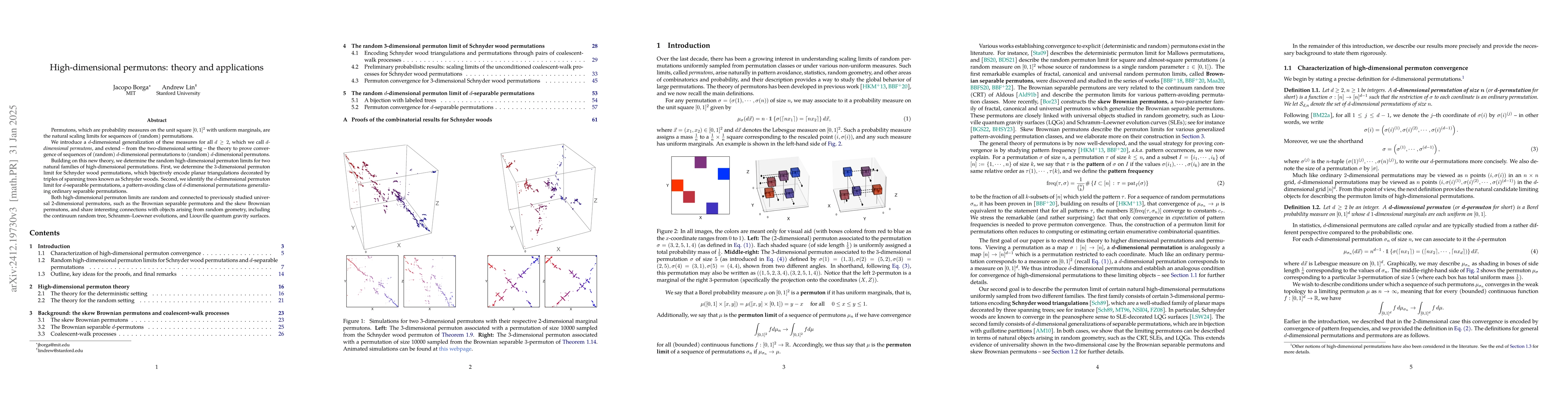 Thumbnail for High-dimensional permutons: theory and applications
