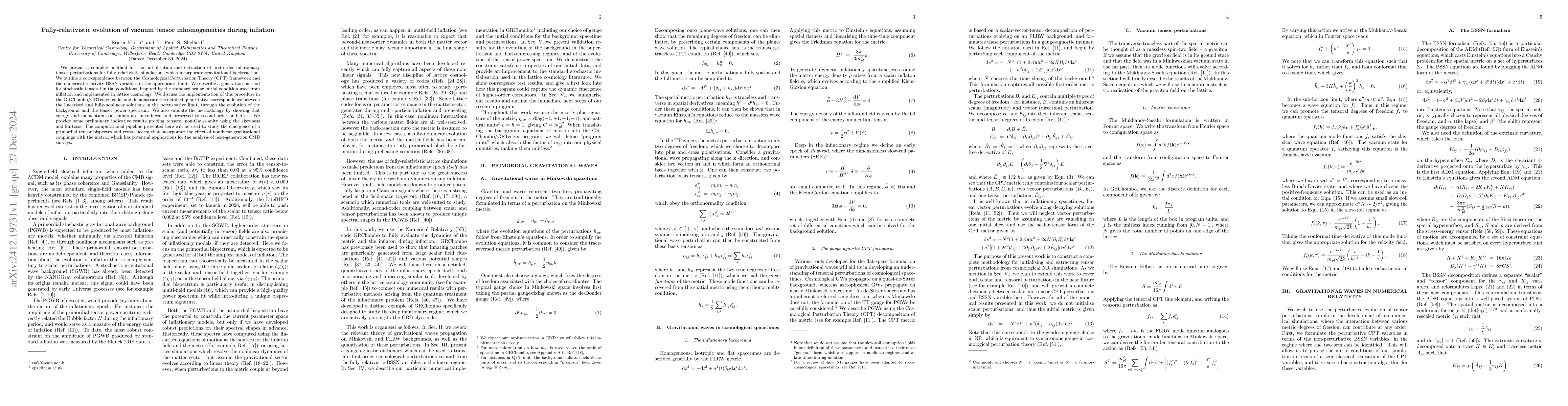Thumbnail for Fully-relativistic evolution of vacuum tensor inhomogeneities during
  inflation