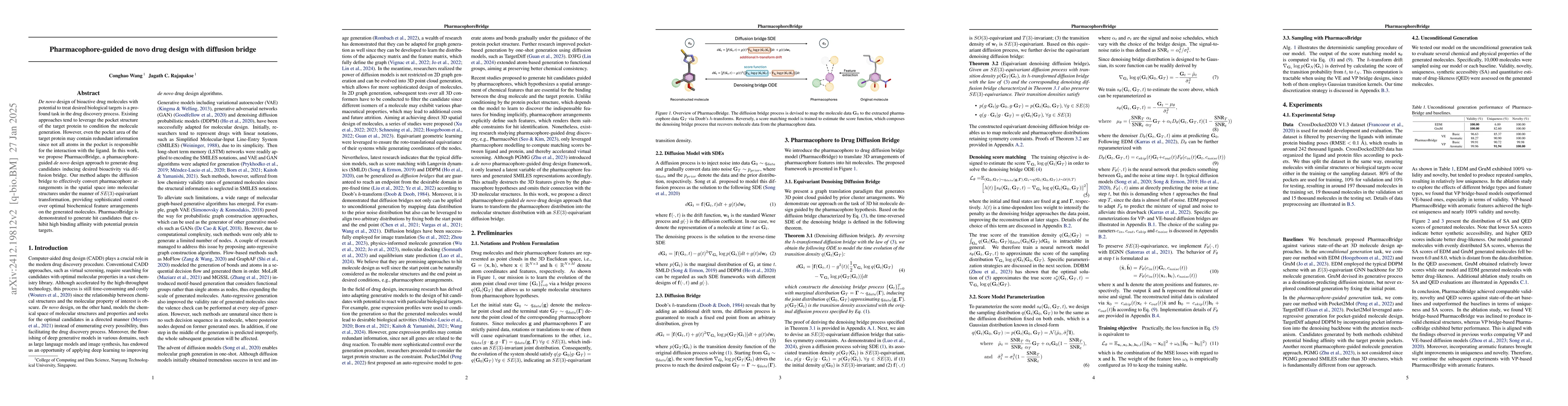 Thumbnail for Pharmacophore-constrained de novo drug design with diffusion bridge