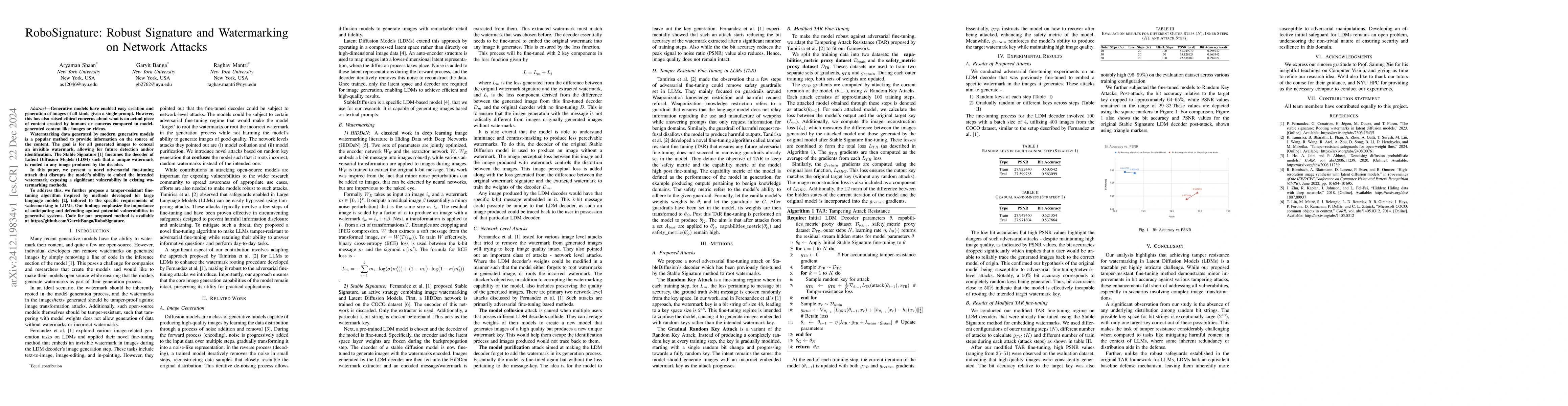 Thumbnail for RoboSignature: Robust Signature and Watermarking on Network Attacks