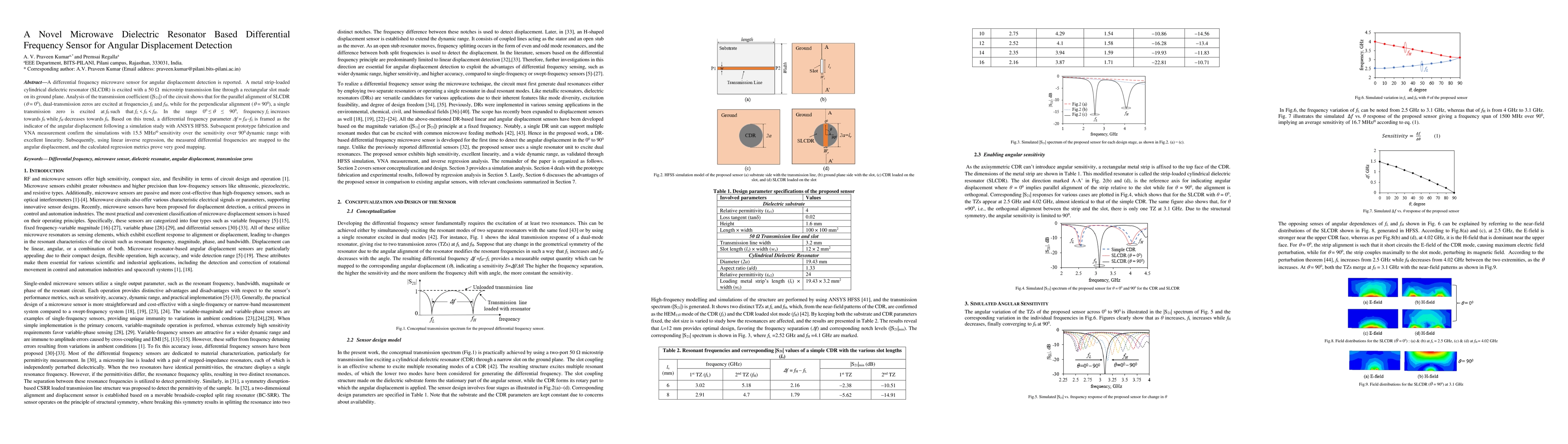 Thumbnail for A Novel Differential Frequency Dielectric Resonator Based Microwave
  Sensor for Angular Displacement Detection