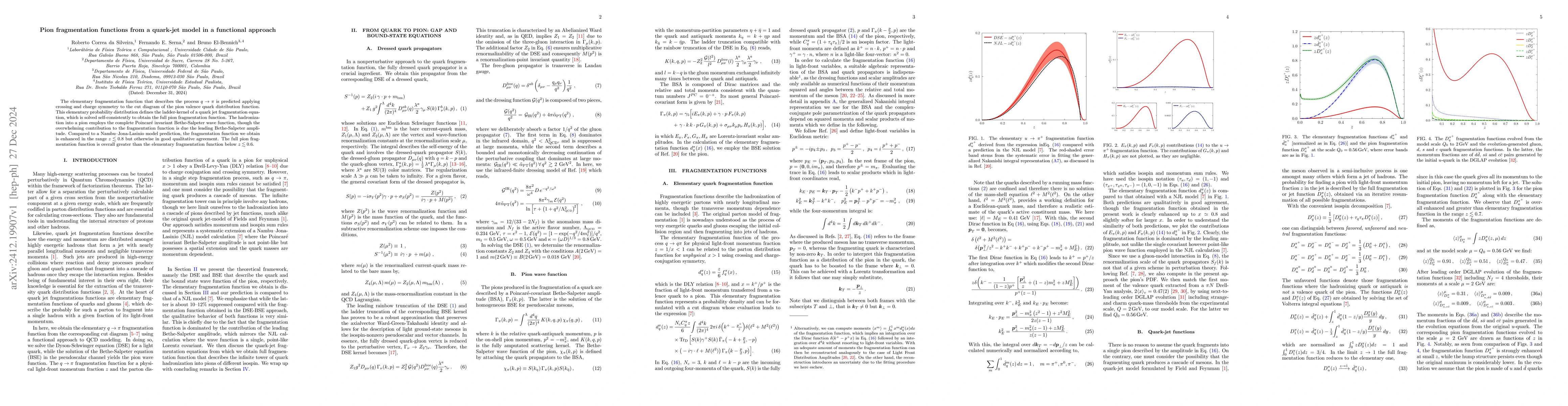 Thumbnail for Pion fragmentation functions from a quark-jet model in a functional
  approach
