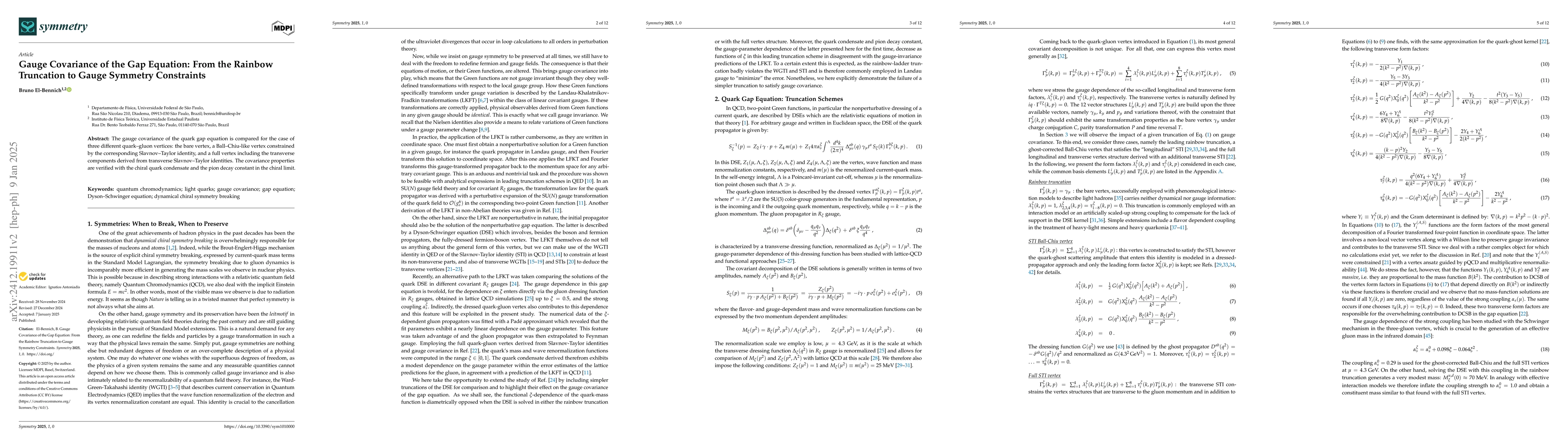 Thumbnail for Gauge covariance of the gap equation: from the rainbow truncation to
  gauge symmetry constraints