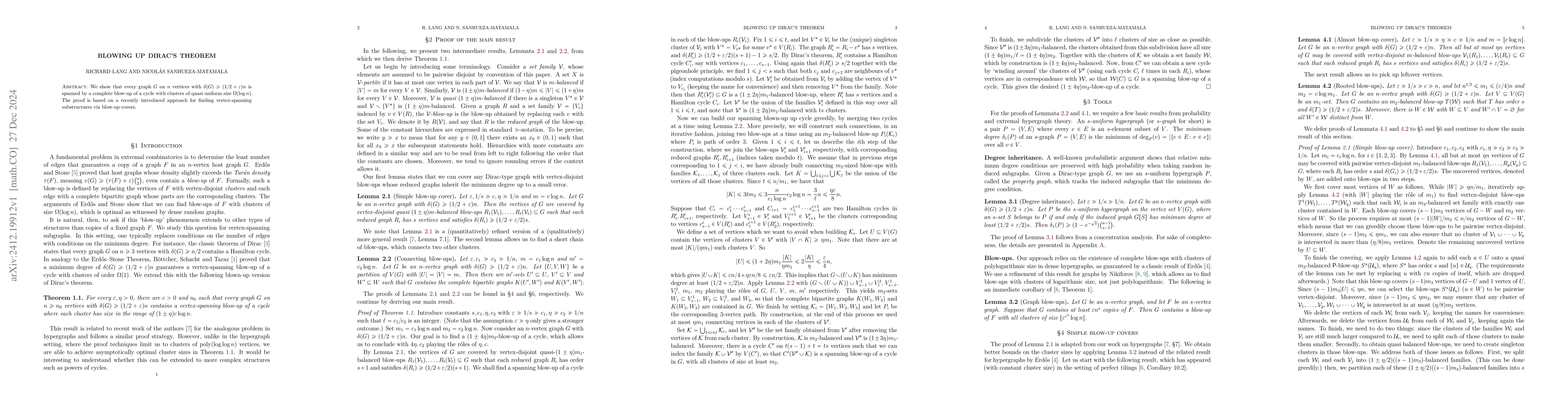 Thumbnail for Blowing up Dirac's theorem