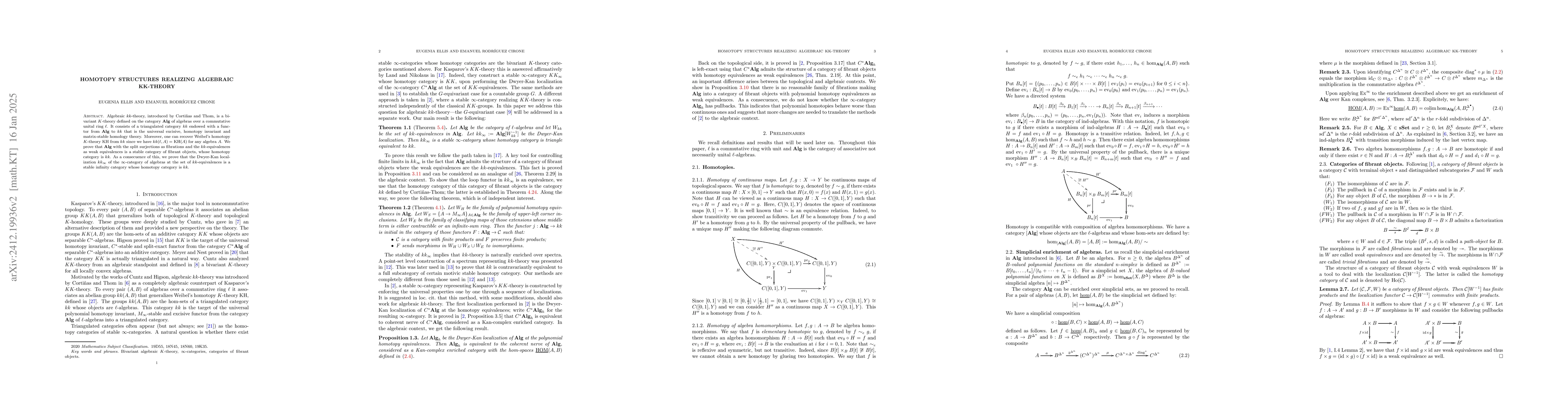 Thumbnail for Homotopy structures realizing algebraic kk-theory