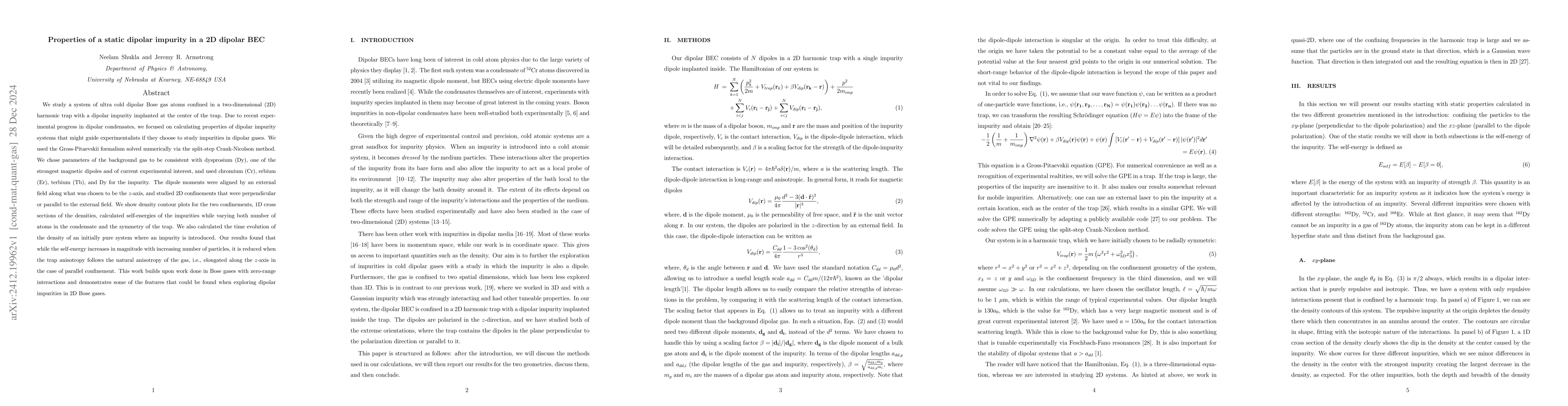Thumbnail for Properties of a static dipolar impurity in a 2D dipolar BEC