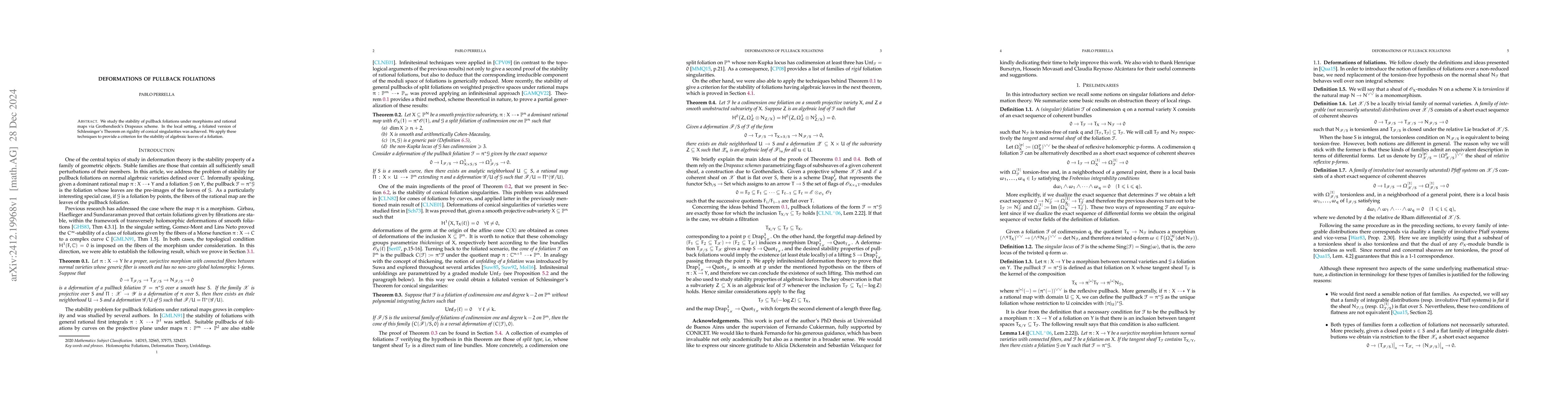 Thumbnail for Deformations of pullback foliations