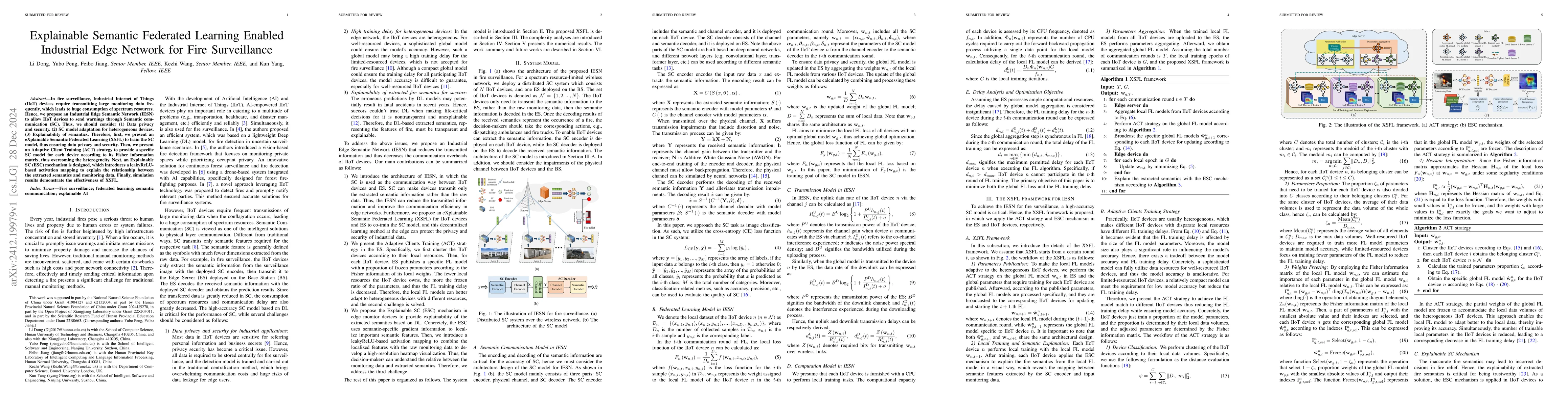 Thumbnail for Explainable Semantic Federated Learning Enabled Industrial Edge Network
  for Fire Surveillance