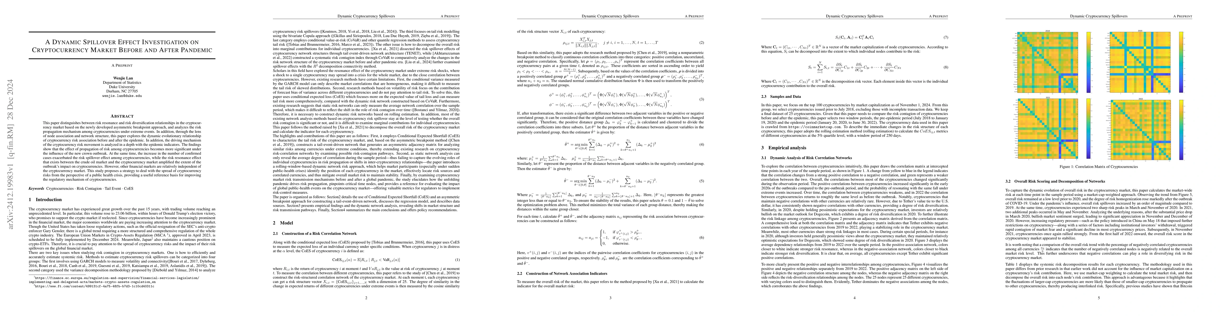 Thumbnail for A Dynamic Spillover Effect Investigation on Cryptocurrency Market Before
  and After Pandemic