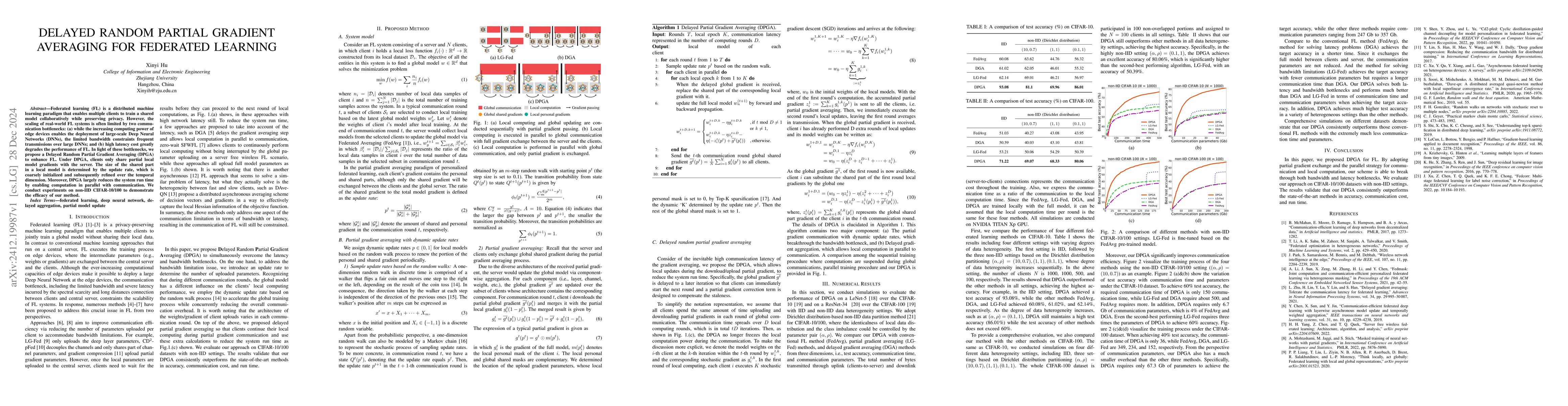 Thumbnail for Delayed Random Partial Gradient Averaging for Federated Learning