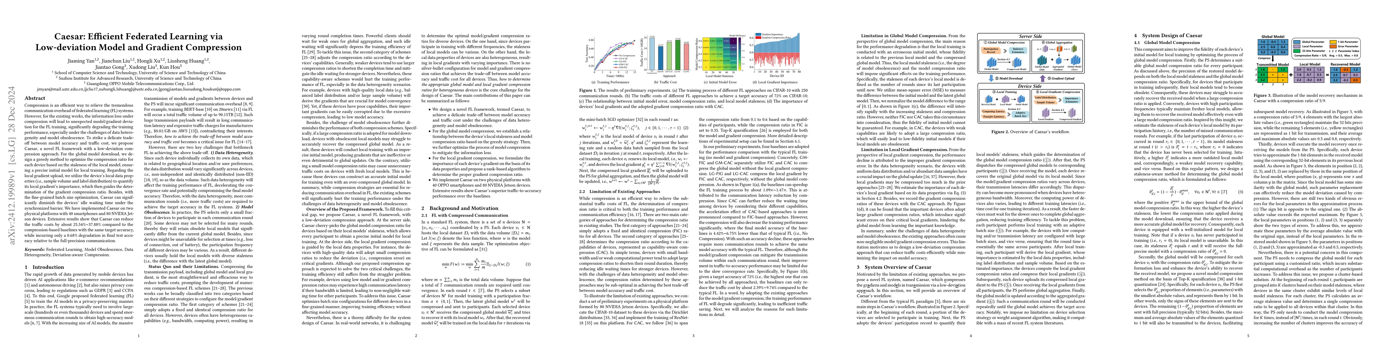 Thumbnail for Caesar: A Low-deviation Compression Approach for Efficient Federated
  Learning