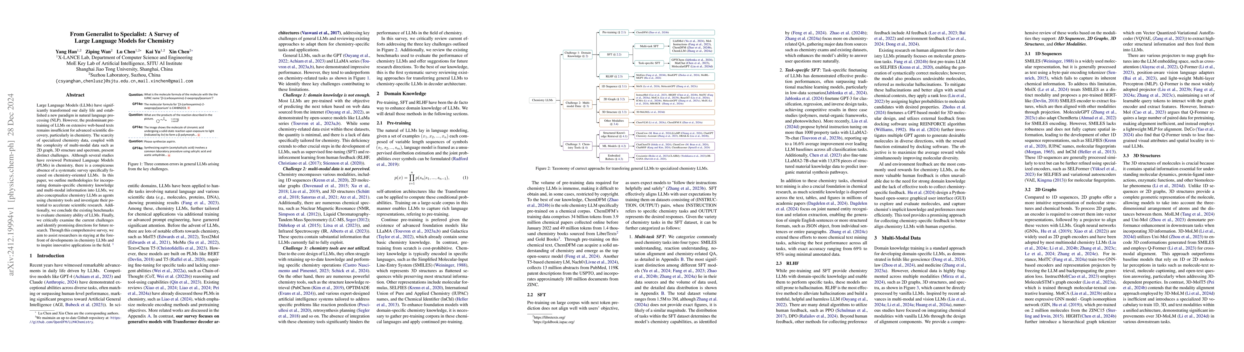 Thumbnail for From Generalist to Specialist: A Survey of Large Language Models for
  Chemistry