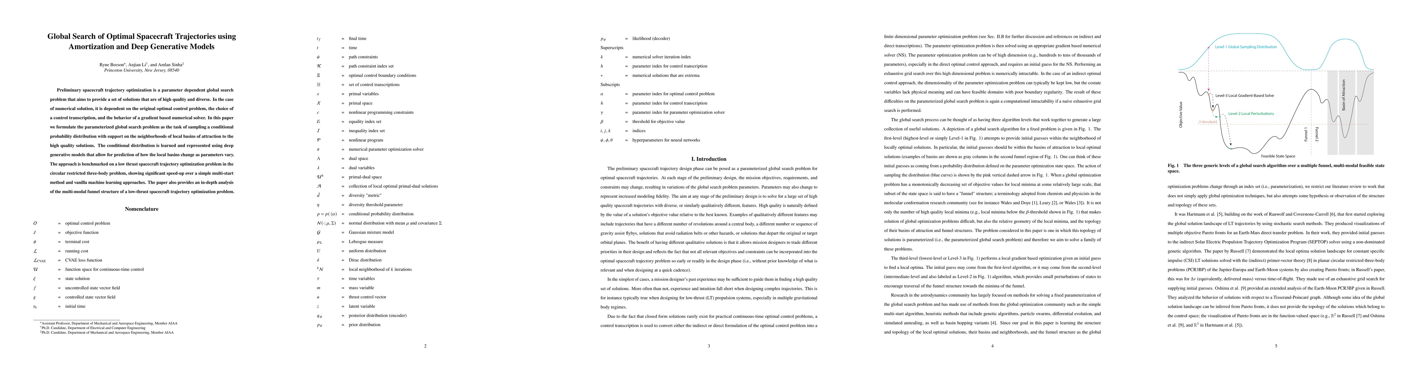 Thumbnail for Global Search of Optimal Spacecraft Trajectories using Amortization and
  Deep Generative Models