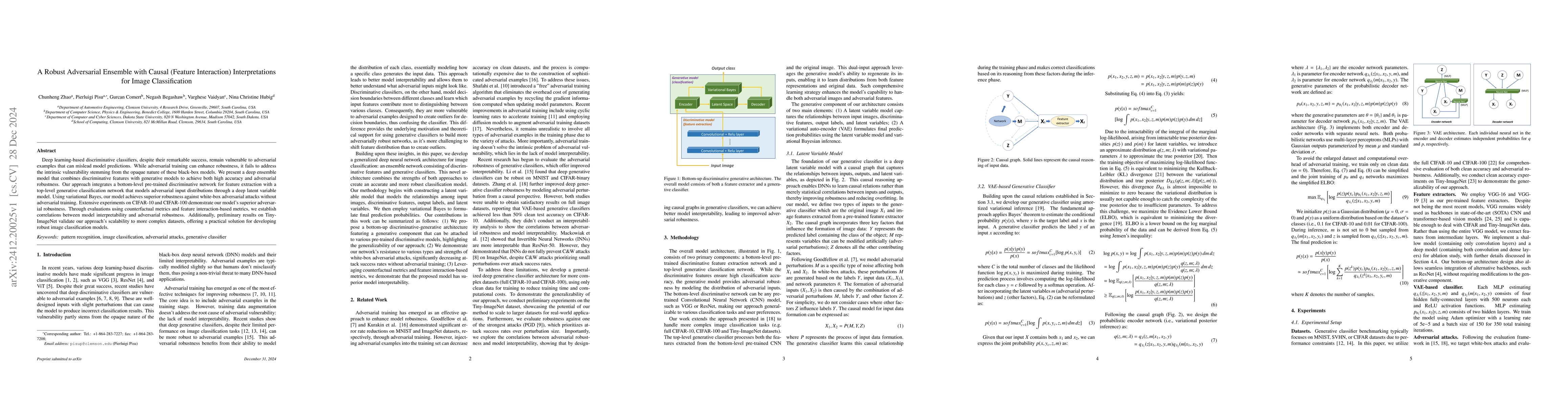 Thumbnail for A Robust Adversarial Ensemble with Causal (Feature Interaction)
  Interpretations for Image Classification
