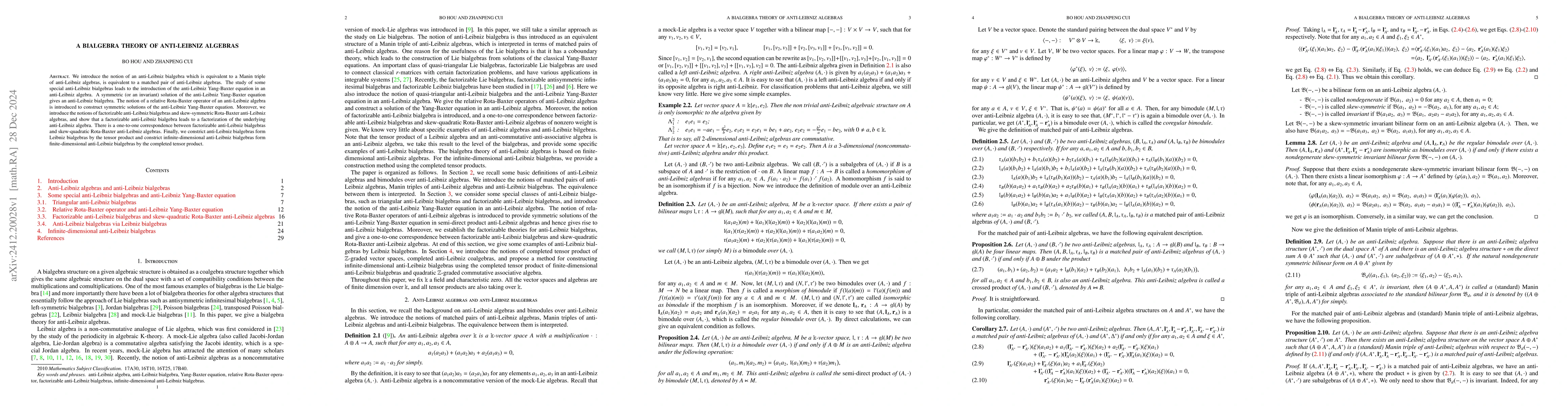 Thumbnail for A bialgebra theory of anti-Leibniz algebras