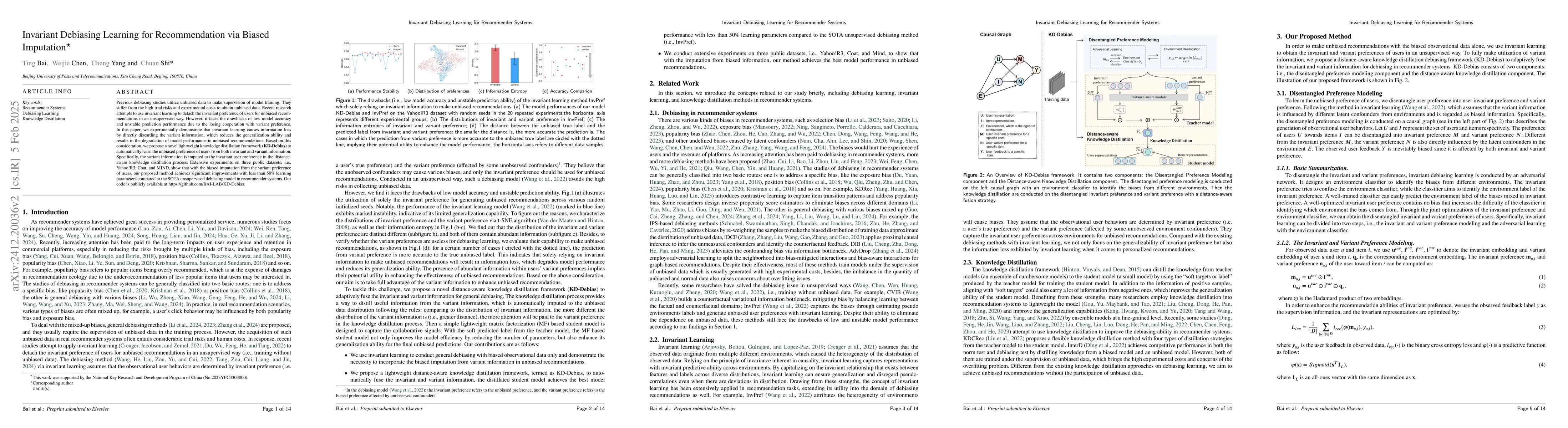 Thumbnail for Invariant debiasing learning for recommendation via biased imputation