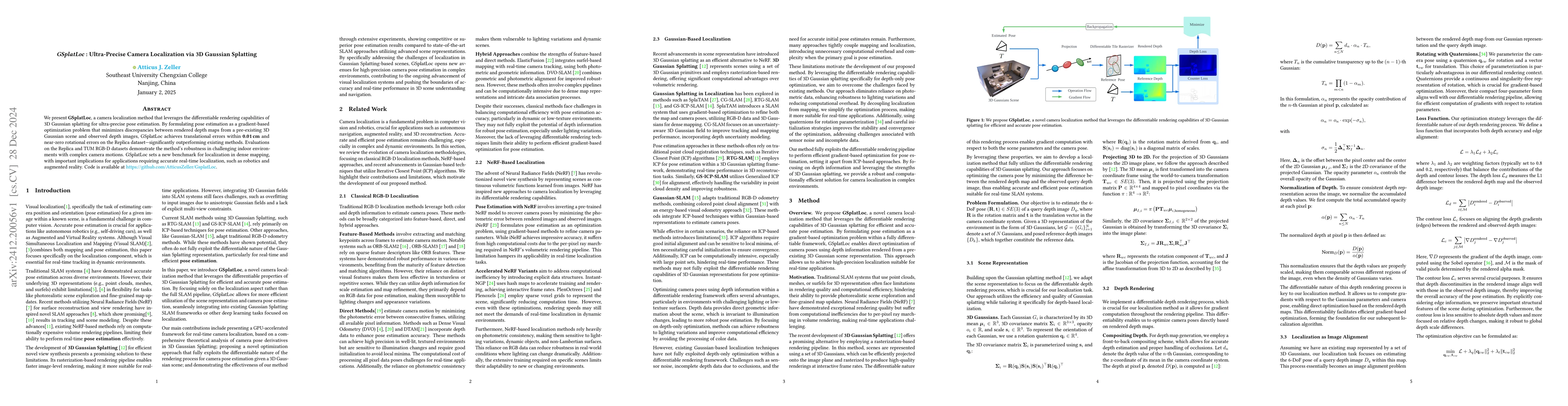 Thumbnail for GSplatLoc: Ultra-Precise Camera Localization via 3D Gaussian Splatting